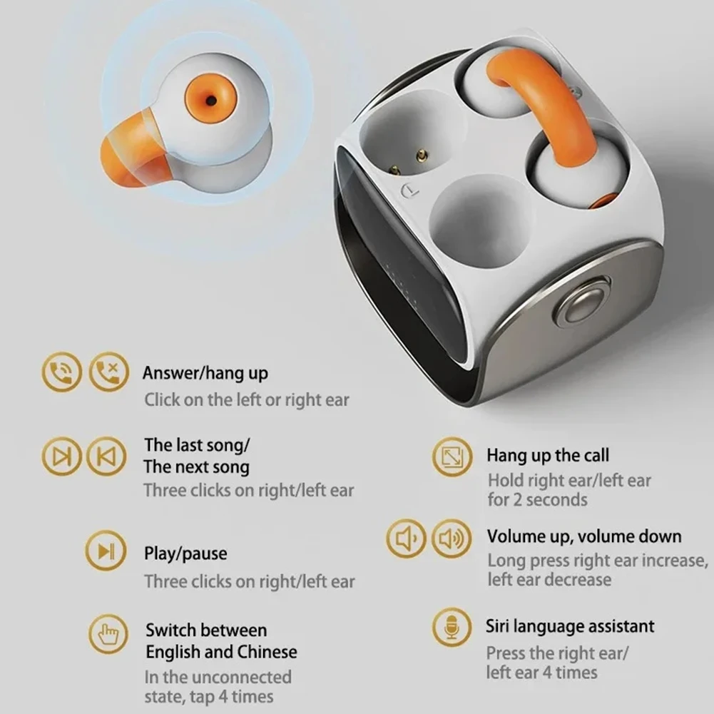 

A72P Портативные мини-наушники Bluetooth 5,3 Беспроводные наушники ENC со светодиодным экраном Hi-Fi стерео с зарядным устройством для игр