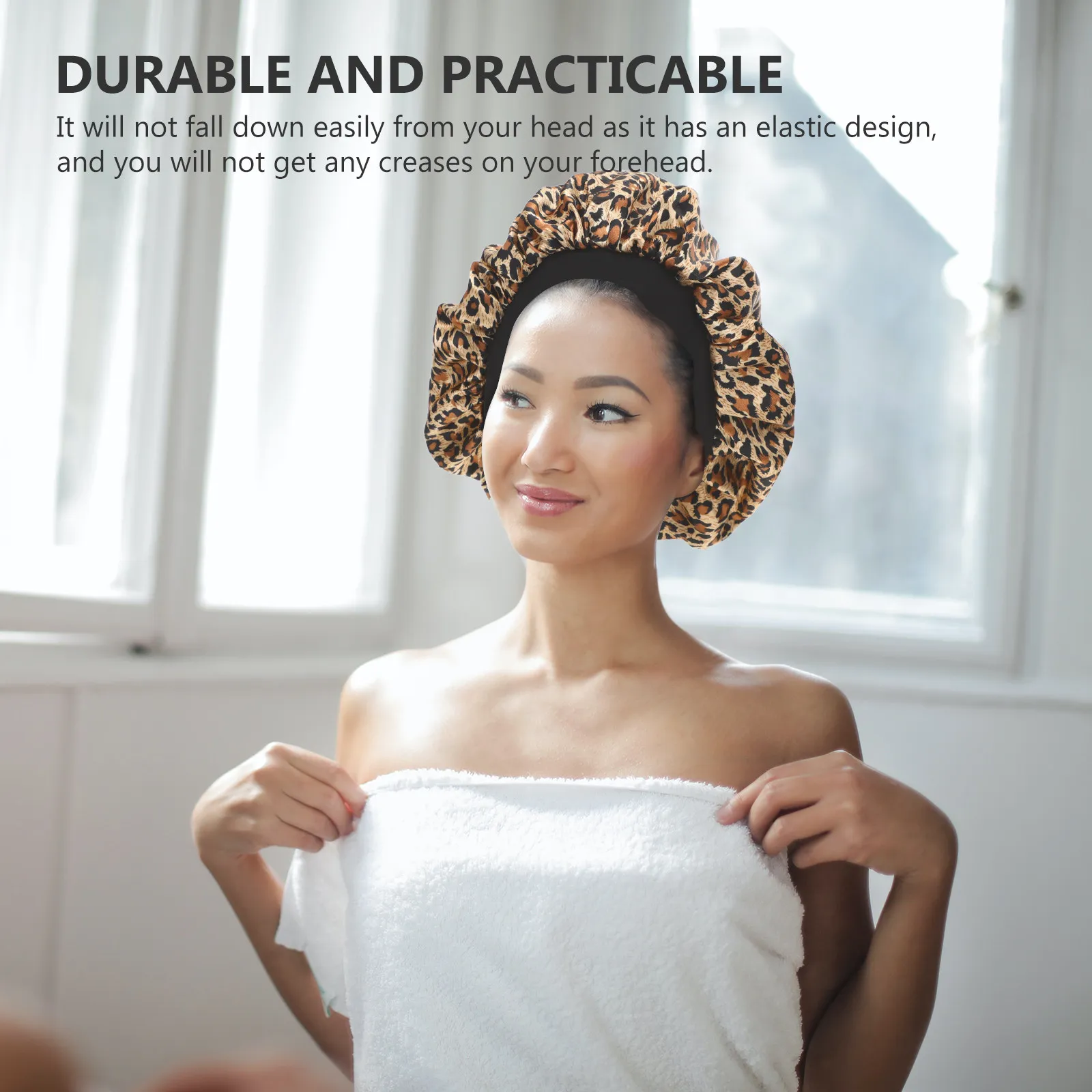 

Набор из 3 атласных шапочек для сна: женская домашняя шапочка для сна с широким краем, эластичная шапочка для ухода за волосами, шапочка для душа, шапочка для химиотерапии