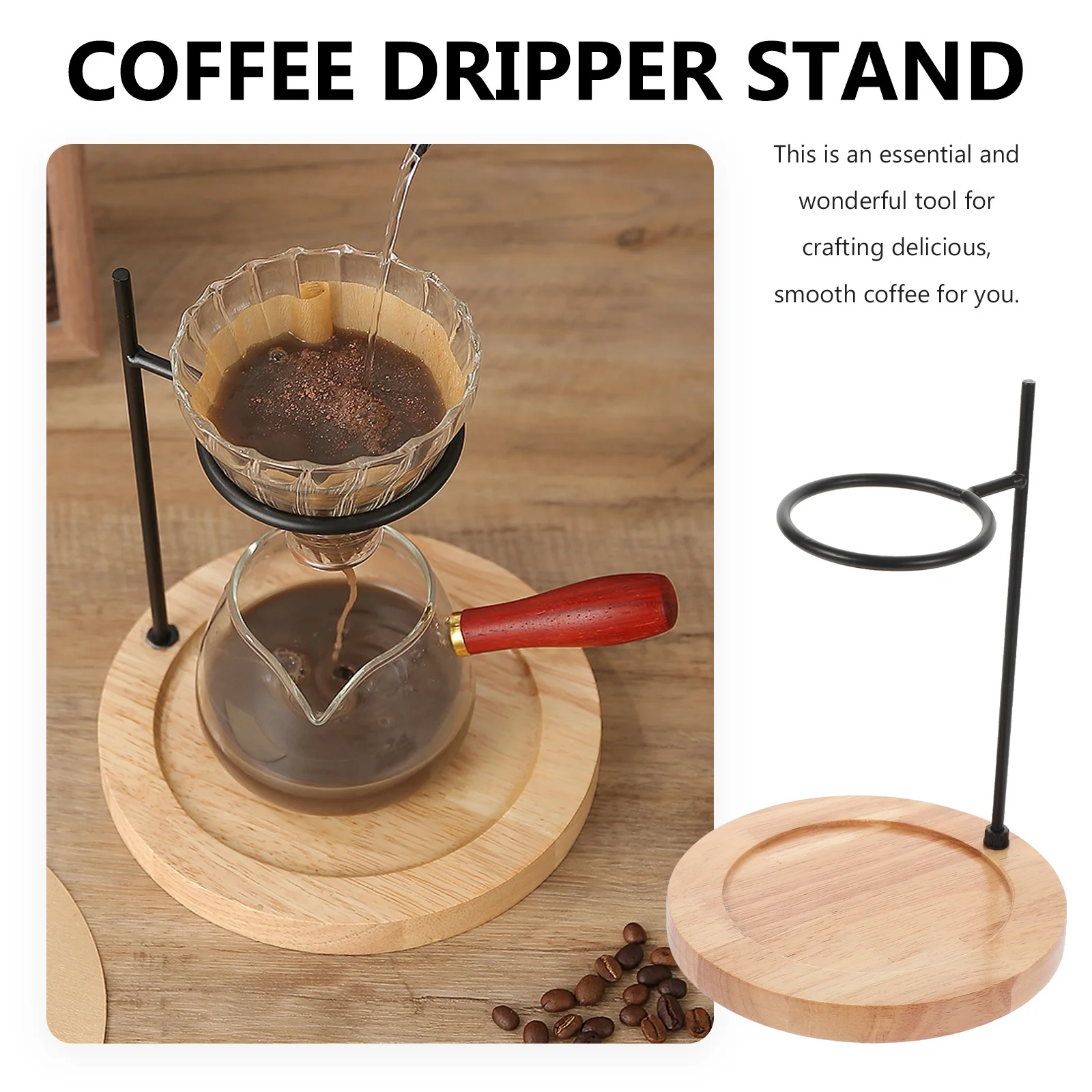 

Coffee Dripper Stand Wooden Filter Cup Holder Coffee Filter Storage Rack Household Brewing Tool Bar Supplies