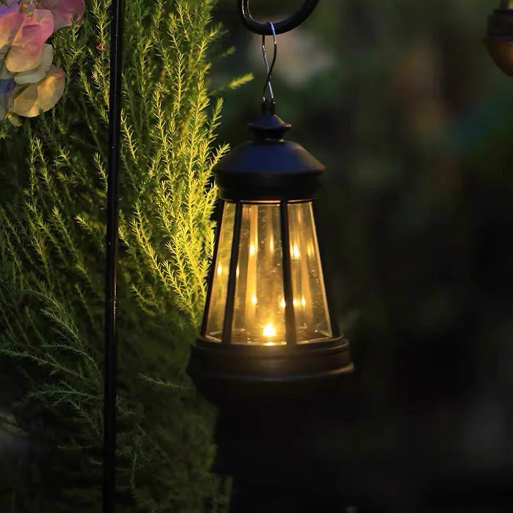 Linterna Solar Deck Post Lights Vintage Decoración de jardín al aire libre Estatua colgante Padre