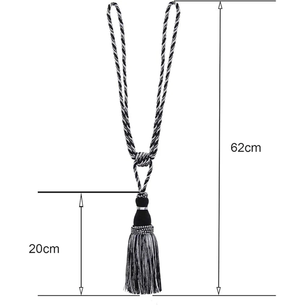 1 и 2 шт. декоративные завязки для штор ручной работы, элегантные веревочные завязки с кисточками, завязки для драпировок, декоративные аксессуары