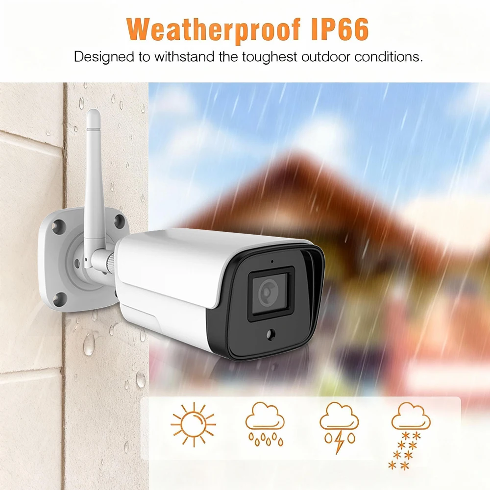 Tuya 5MP Wifi IP Camera Outdoor Wireless CCTV Bullet Security Camera Ai Human Detect HD Color IR Night Vision Audio Surveillance