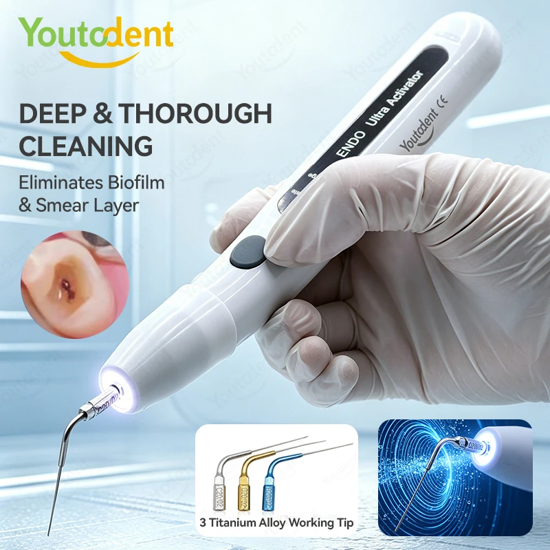 Youtodent Dental LED Endo Ultra Activator Dentistry Sonic Endodontic Irrigator for Tooth Irrigation with 3 Tips Dental Tools