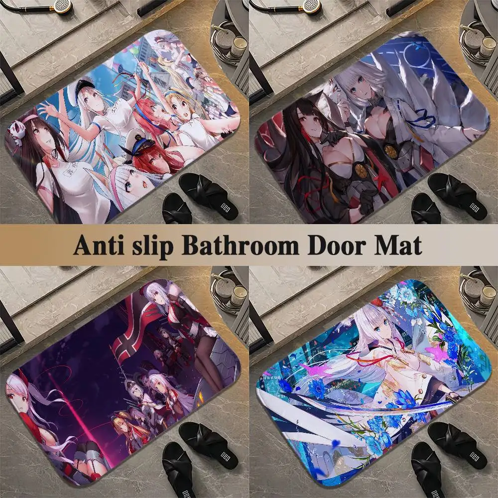 

Azur Lane Floor Mat Printed Large Carpets Living Room And Bedroom Carpets Bathroom Anti Slip Door MATS Small Carpets