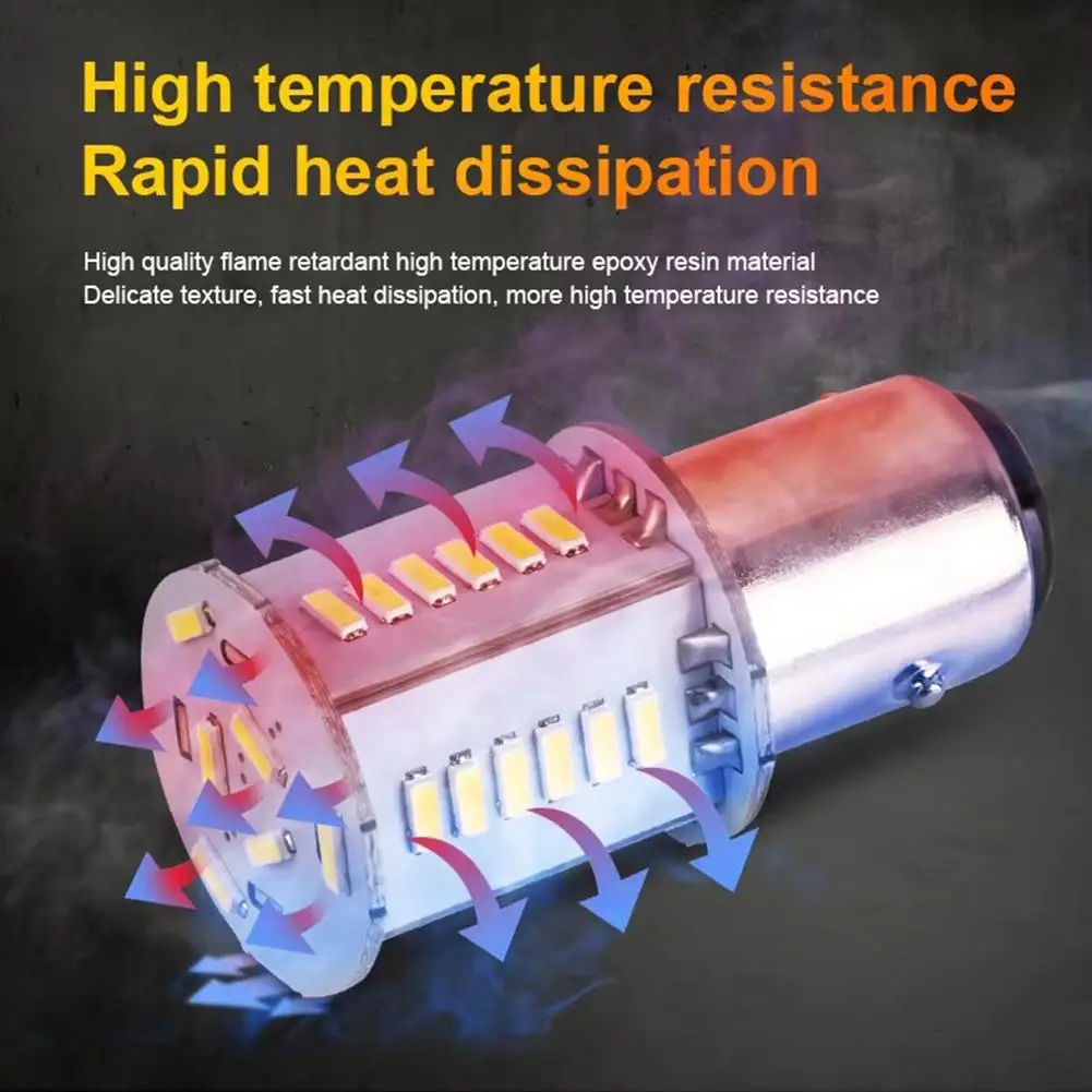 

1157 3014 LED Strobe Brake Light BAY15D Bulb 30SMD DRL Water Flash Reversing Parking Car Turn Signal Tail Lamp Motorcycl