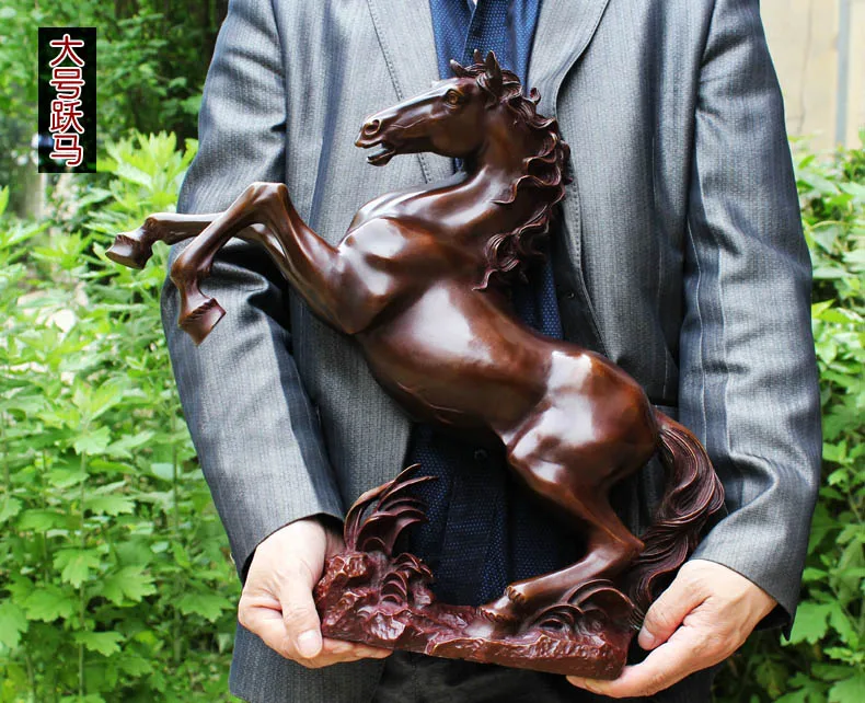 success immediately upon arrival-large -TOP collection Home Decor Bronze horse statue Decoration- best Business birthday gifts