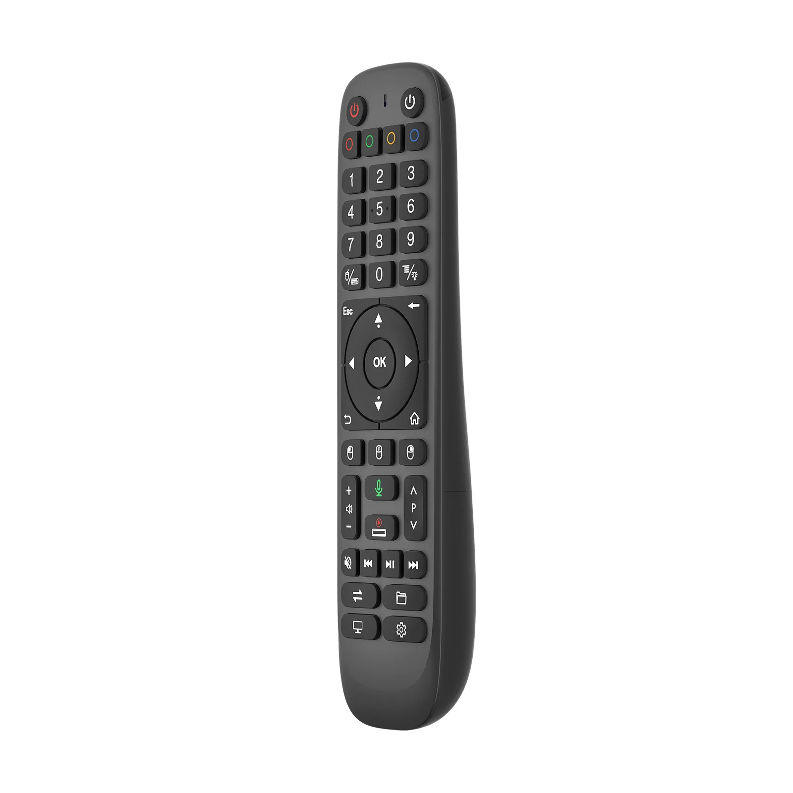 Universal TV Control and Setup Gyroscopic Sensing 2.4G BT Dual Mode Backlit Remote for Android TV Box Smart TV PC Projector