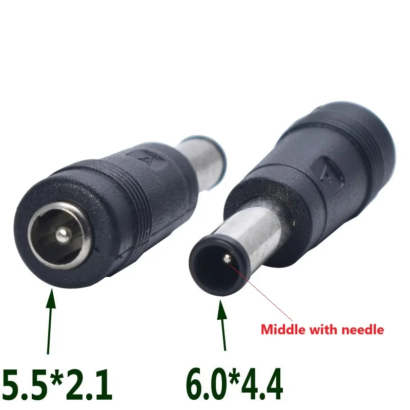 DC Power Plug Male to Female 5.5*2.1mm to 3.5x1.35mm 5.5 X 2.5mm DC Male Power Plug Jack Audio Connector Adapter Laptop