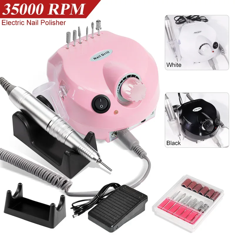 35000 RPM Electric Nail Drill Machine Mill Cutter Sets for Manicure Nail Tips Manicure Electric Nail Pedicure File