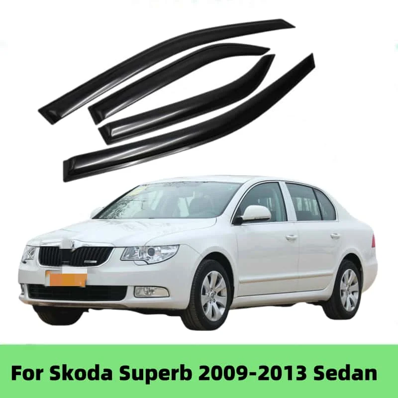 

For Skoda Superb 2009 2010 2011 2012 2013 Sedan Car Styling Accessories Window Visor Deflector Window Rain Guard Protect Cover