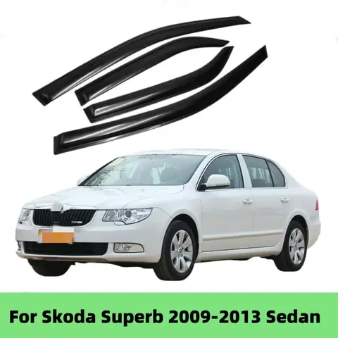 For Skoda Superb 2009 2010 2011 2012 2013 Sedan Car Styling Accessories Window Visor Deflector Window Rain Guard Protect Cover