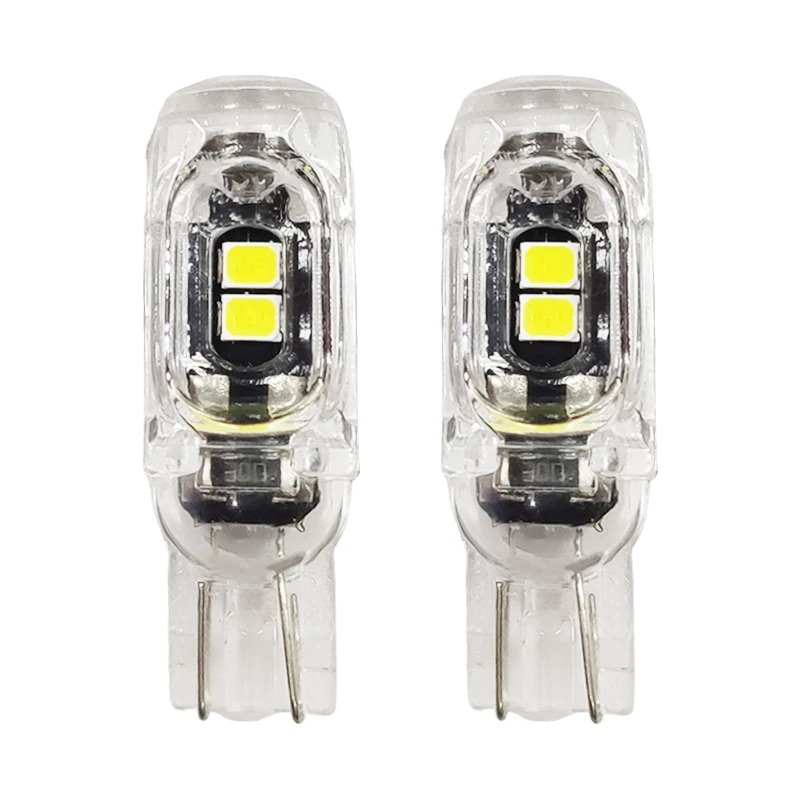 

100Pcs Newest T10 LED W5W 194 168 Canbus Plastic Protect 5smd 3030 Car Interior Light Reading Door License Plate Wedge Lamp 12V