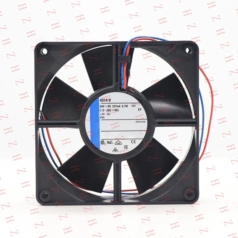 P+ for 2-wire Cooling Fan 120*120*32MM 24VDC 237MA 5.7W 4314U