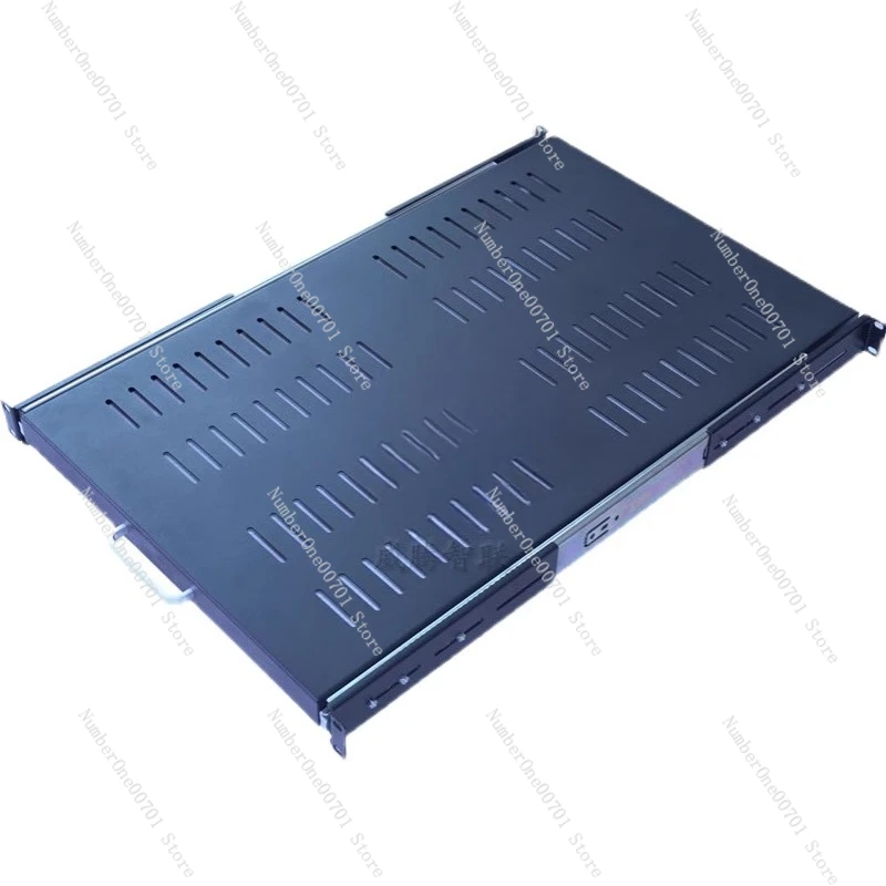 

Standard Cabinet 19 Inch 1U Thickened Cabinet Keyboard Tray Sliding Layer Board Telescopic Guide Rail Drawer Partition Tray