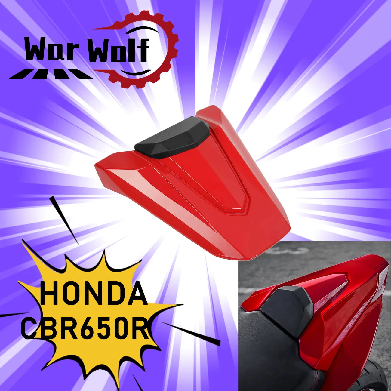 Accessoires Moto : Garde-boue, Couvre-selle Arrière, Carénage Arrière pour HONDA CBR650R 2024-2026 CBR650F 2014-2018