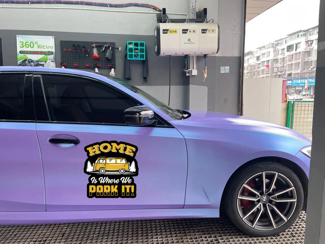 

LYKX Car Sticker Home Is Where We Park It Recreational Vehicle Auto Motorcycles Exterior Accssories PVC Decals