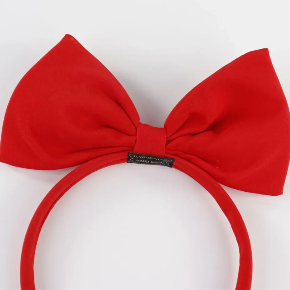 Cute Girls Red Big Bow Headband Snow White Cosplay Props Headwear for Kids Head Hoop Pirncess Headband Hair Aceessories