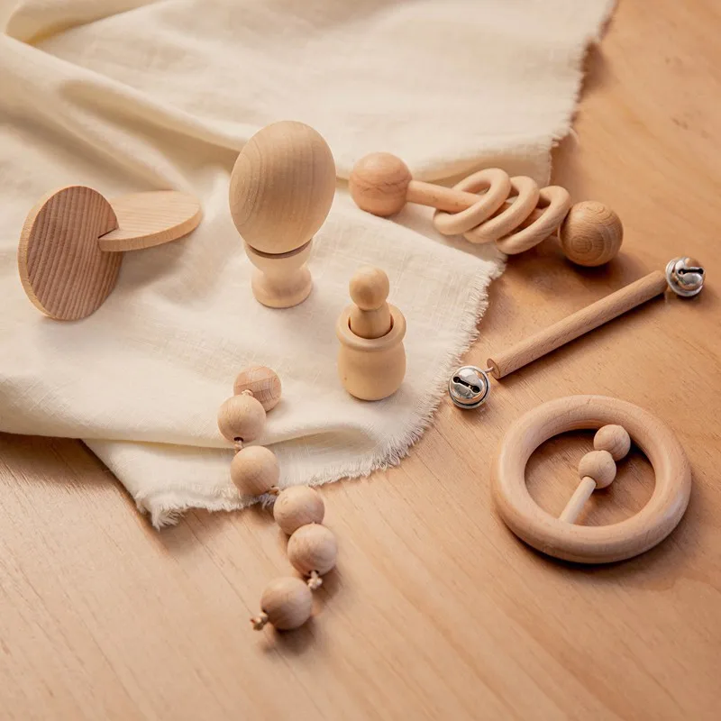 Brinquedo chocalho de madeira para crianças Brinquedos Montessori do bebê Brinquedos Educativos Primeiros Do Carro, Jogo Cerebral Presentes