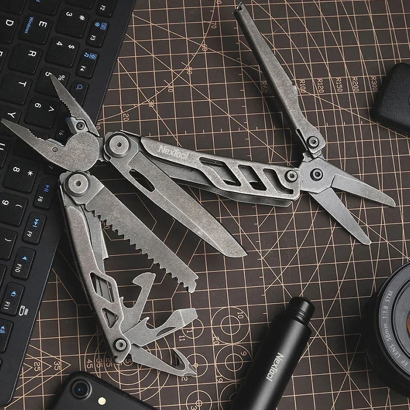 Nextool Flagship Pro 16 in 1 Multitool with Kydex Sheath Folding Pliers Portable Pocket Multipurpose Knife Scissors Multi-tool