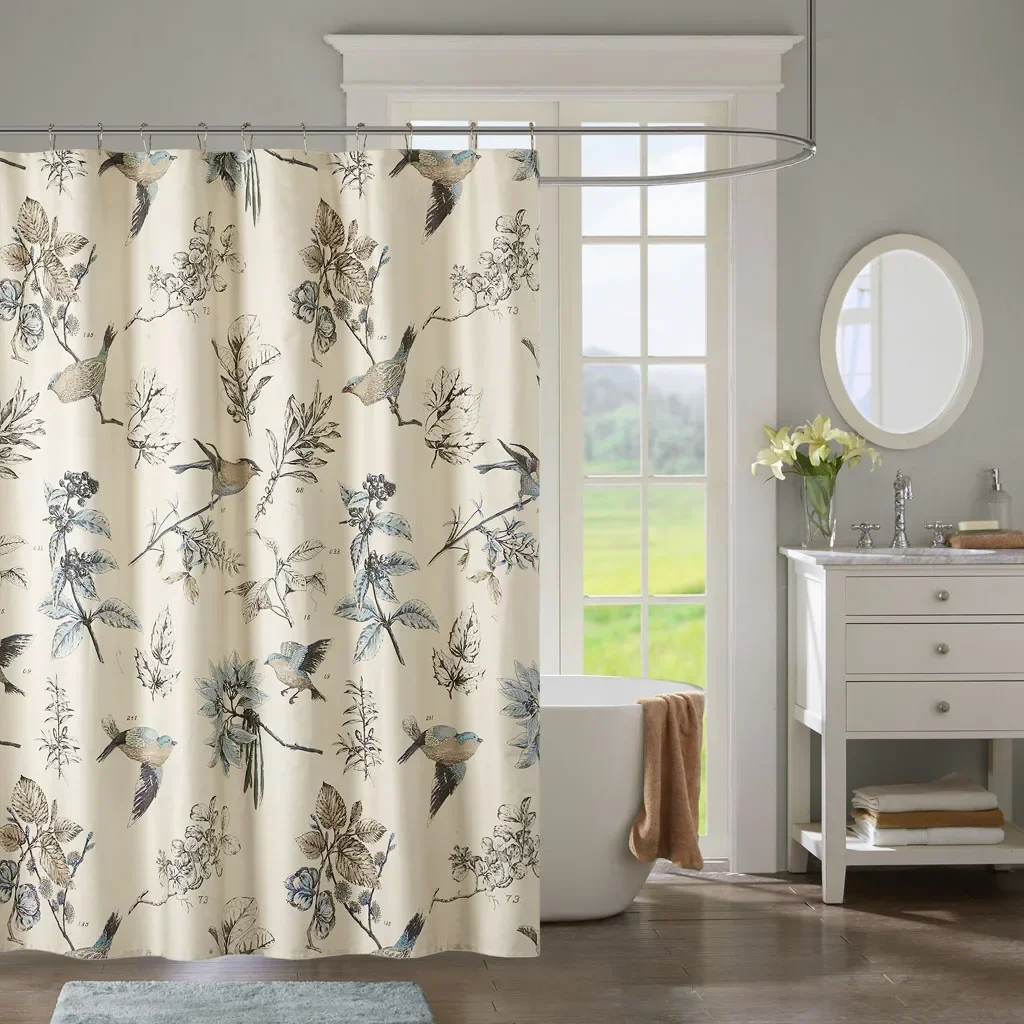 

100% Cotton Shower Curtain 72x72 Inches Machine Washable