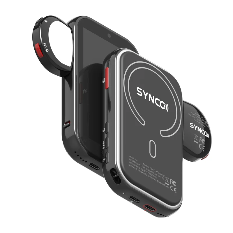 SYNCO XView M4 Ai Magnetic Phone Vlog Selfie Monitor Screen for iPhone 17 Pro Max Android Phone Selfie Rear Camera