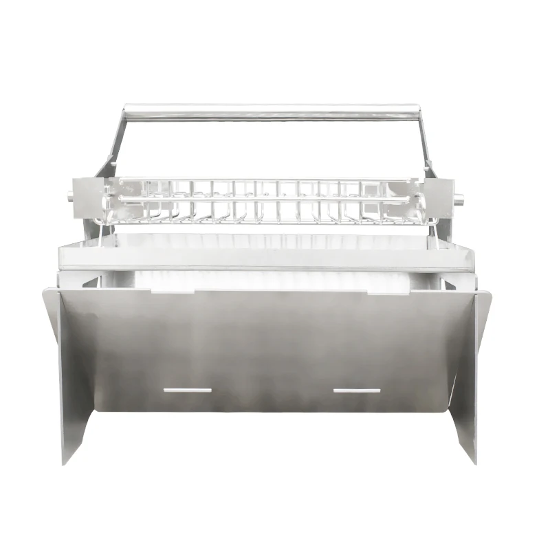 

Custom Outdoor Camping Easy To Assemble Rotary BBQ Camping Grills Turning Rota Smoker Grill Rotisseri Motor Charcoal Trolley