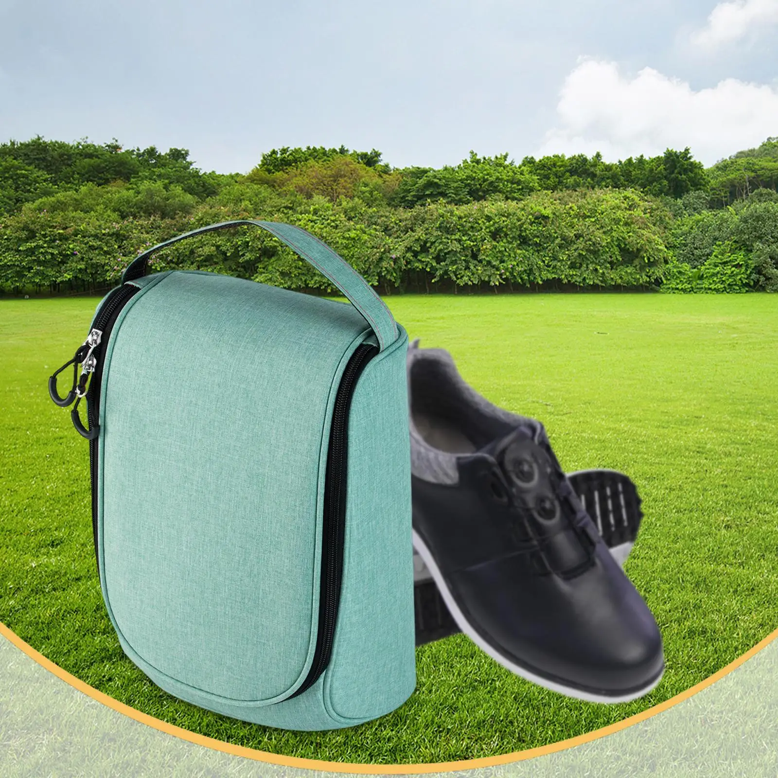 Waterproof Breathable Golf Shoe Bag Zippered Shoes Carrier for Men Women Travel Sport Golf Accessories