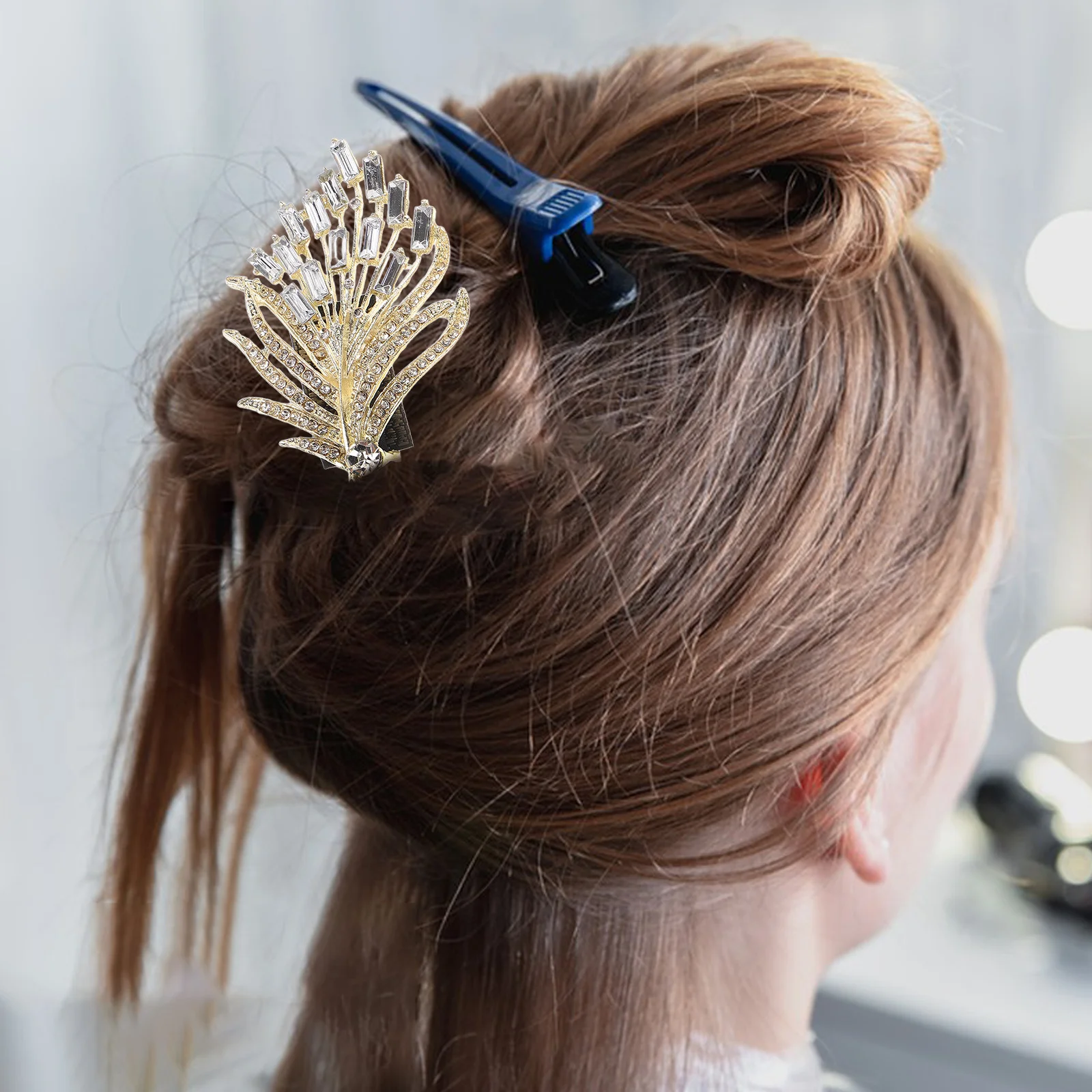 

Rhinestone Hair Bun Maker Elegant French Twist Hairstyle Hair Donut Small Bun Maker for Women Girls Wedding Party
