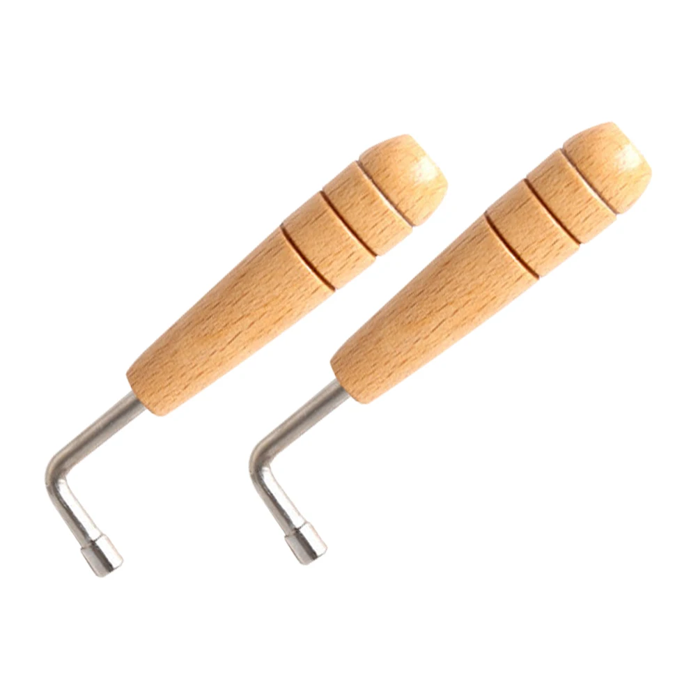

2pcs Lyre Harp Tuning Wrench Durable Wooden Handle Strong Rust-Proof Corrosion-Resistant Long Service Life Quick Easy Tuning