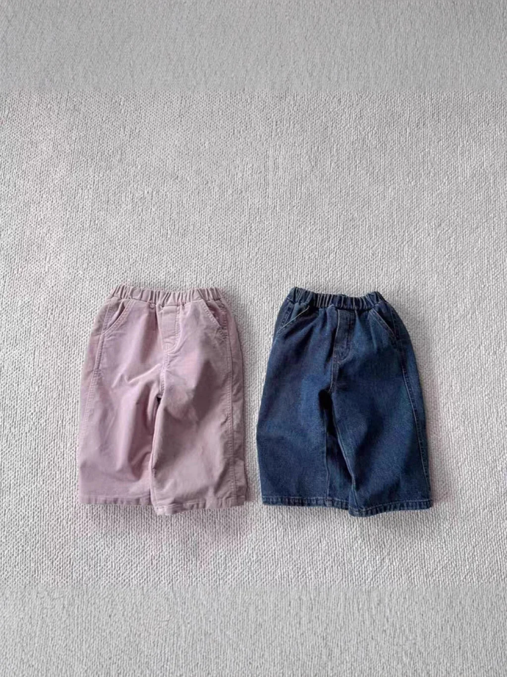Boys Harem Pants Infant Pocket Jeans Toddler Clothes 2025 Autumn New Baby Casual Pants Cotton Girls Loose Denim Trousers Solid