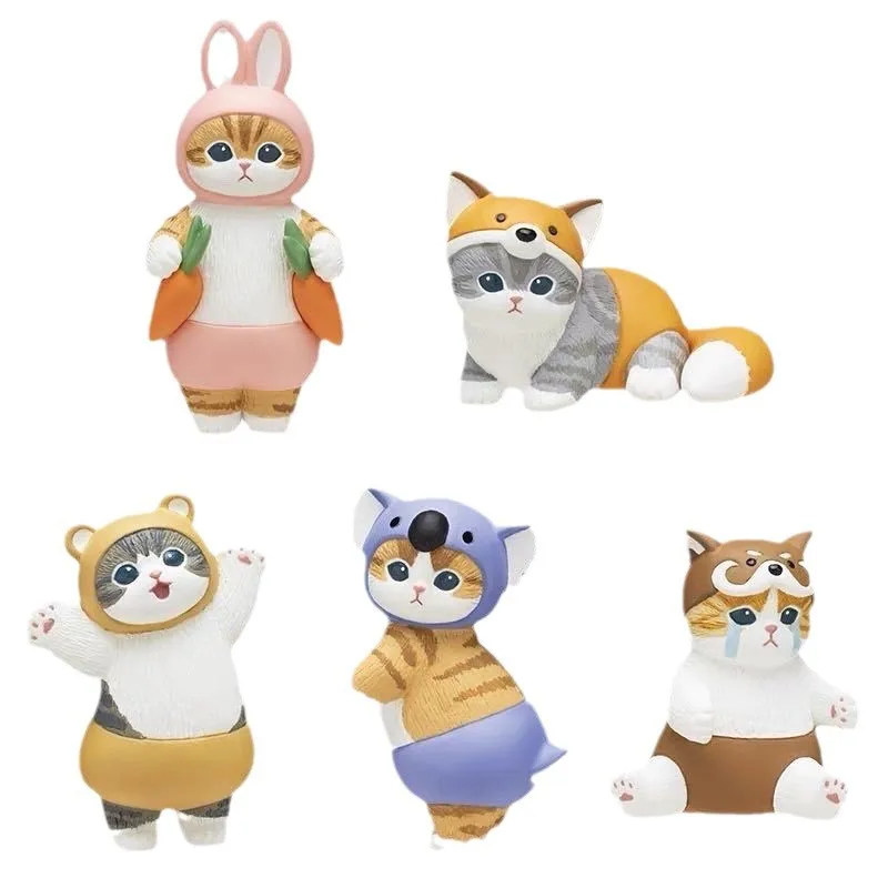 Mofusand Cat Blind Box Cute Panda Rabbit Cos Animal Action Figure Decorative Christmas Ornament Toy Gift view 4