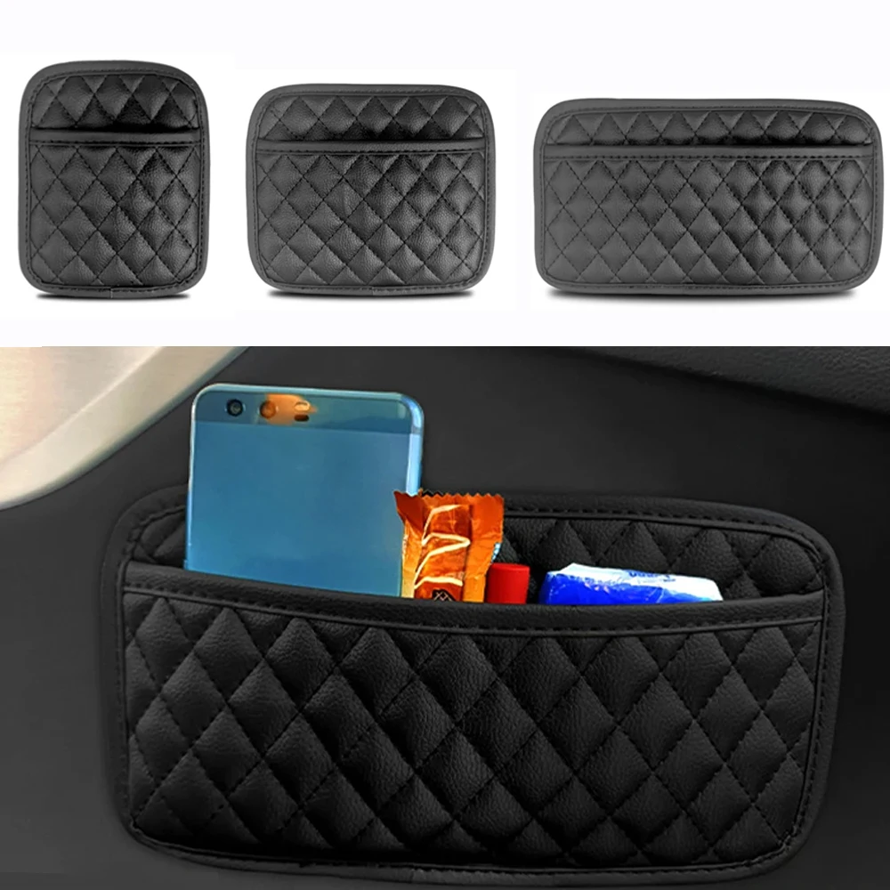 Multifunction Car Organizers Pocket Bags Car Storage Box Collecting Bag For Cards Phone Sticky Pouch In Car Interior Accessories