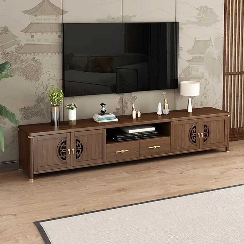 

LH New Chinese TV Cabinet Coffee Table Living Room Bedroom Home Storage TV Cabinet Integrated