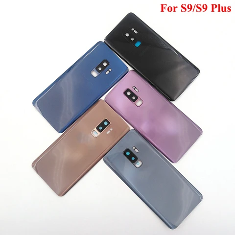 Задняя крышка корпуса для Samsung S9 Plus G965 SM-G965F, крышка батарейного отсека, сменный чехол для задней двери, стеклянная панель для Galaxy S9Plus S9+