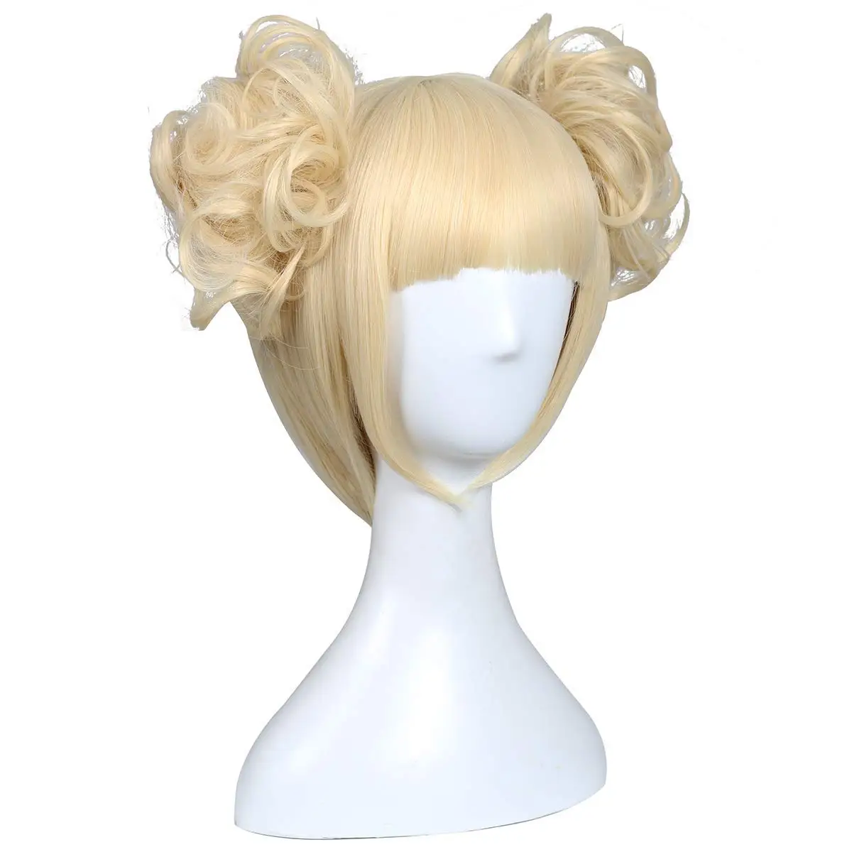 Halloween Blonde Short Wig Cosplay Anime Cos Role Playing Synthetic Yellow Hair Wigs for Women Costume Christmas Comic Party