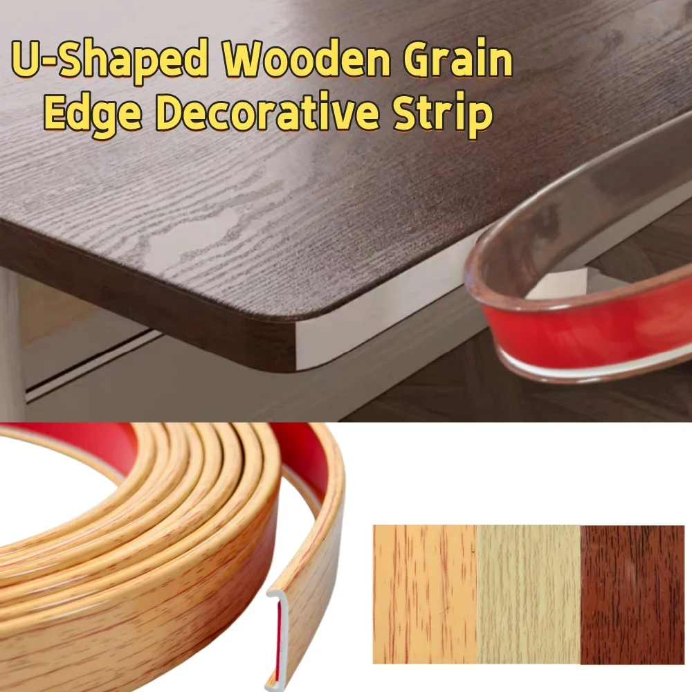 1Roll 5M U-Shaped Self-Adhesive Corner Guard,Edge Banding edge decoration,Countertop Protection|U-Shaped Edge Trim