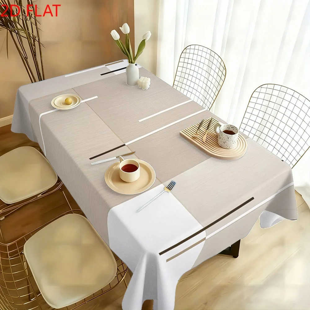 1 PC 2D FLAT single-sided printing 1-piece packaging 1-piece packaging Modern and simple tablecloth
