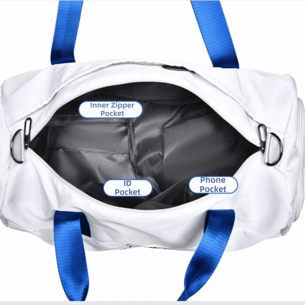 Wet Dry Separation Gym Bag Large Capacity Shoe Compartment Sports Crossbody Bag Lightweight Wet Pocket Sports Duffle Bag