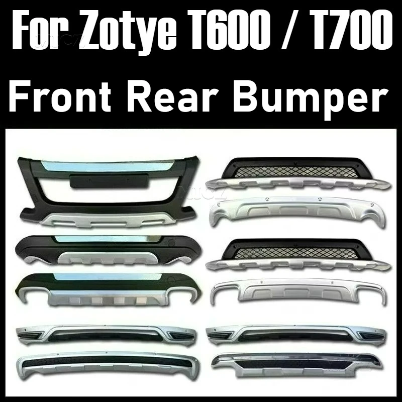 For Zotye T600 & T700 ABS / Stainless Steel Front Rear Bumper - Anti-Collision Decorative Bumper Add-On