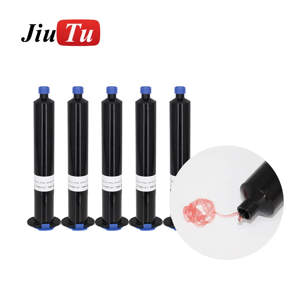 Jiutu 새로운 포뮬러 핑크 UV 경화 방수 접착제 UV 접착제 전화 LCD 화면 연마 기계에 대한 경화