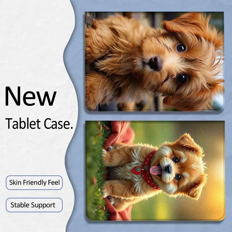 

Cute Puppy Red Scarf For Xiaoxin Lenovo Tab P12 Extreme Legion Y900 Idea Pro GT 12.1 2025 Foldable Tablet Case Gift