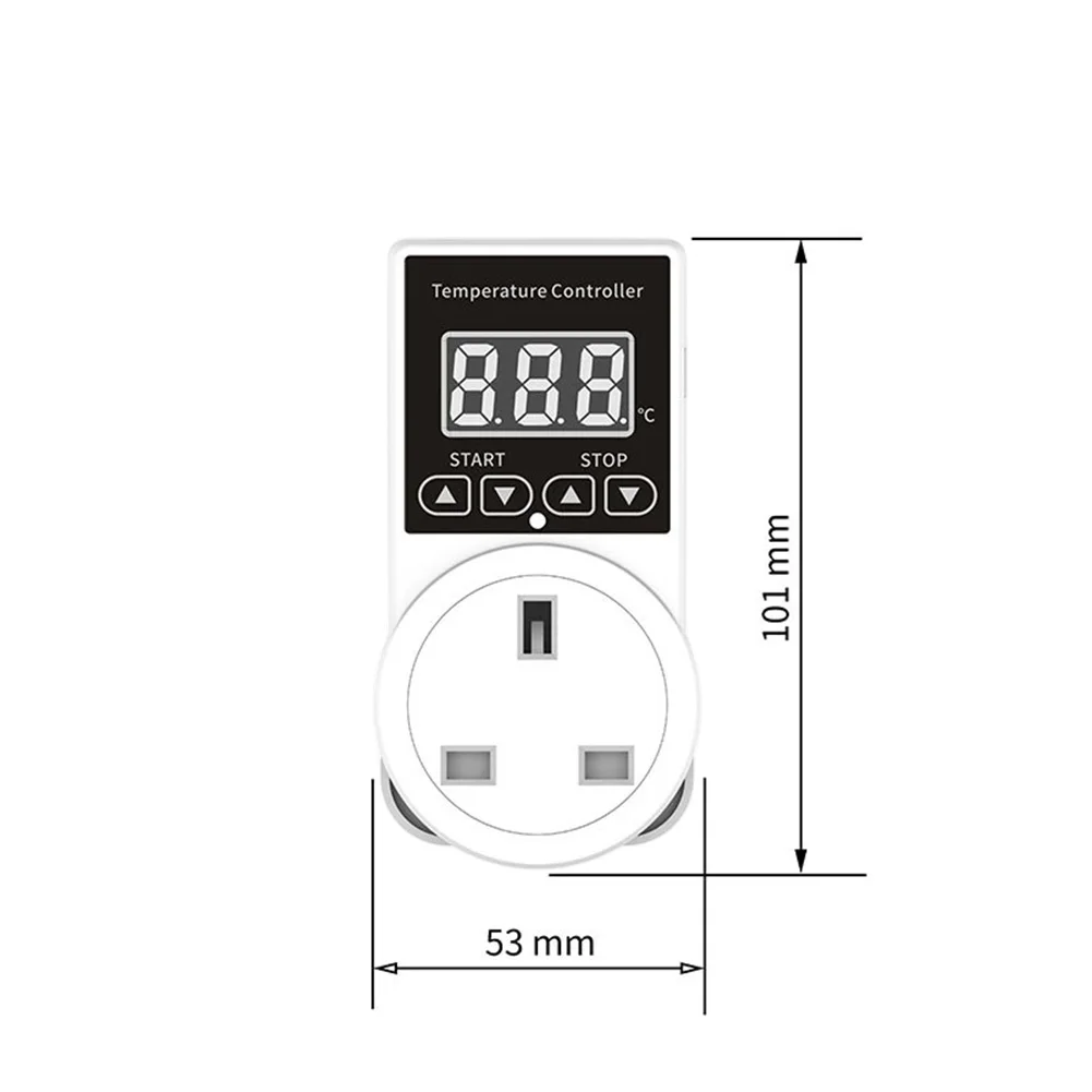Aquarium Temperature Control Thermostat Socket Temperature Management Device 10x5.3cm -20 C To 120 C Range Plug-in Operation
