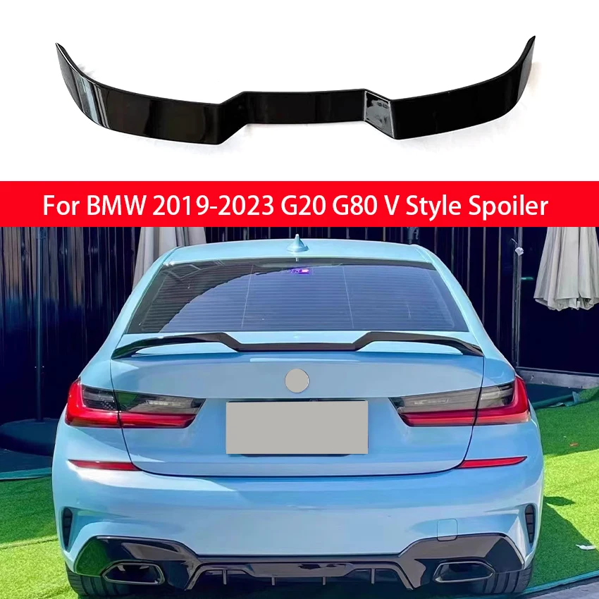 

For BMW 3 Series 2019-2023 G20 G80 V Style Rear Trunk Spoiler Wings 320d 330i 330d M340i M3 Rear Trunk Tail Wing Bodykits Tuning