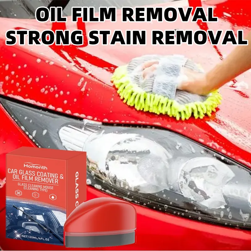 Removedor de óleo de limpeza portátil para pára-brisa, ferramenta não corrosiva para remoção de filme de óleo de revestimento de vidro automotivo para remover manchas