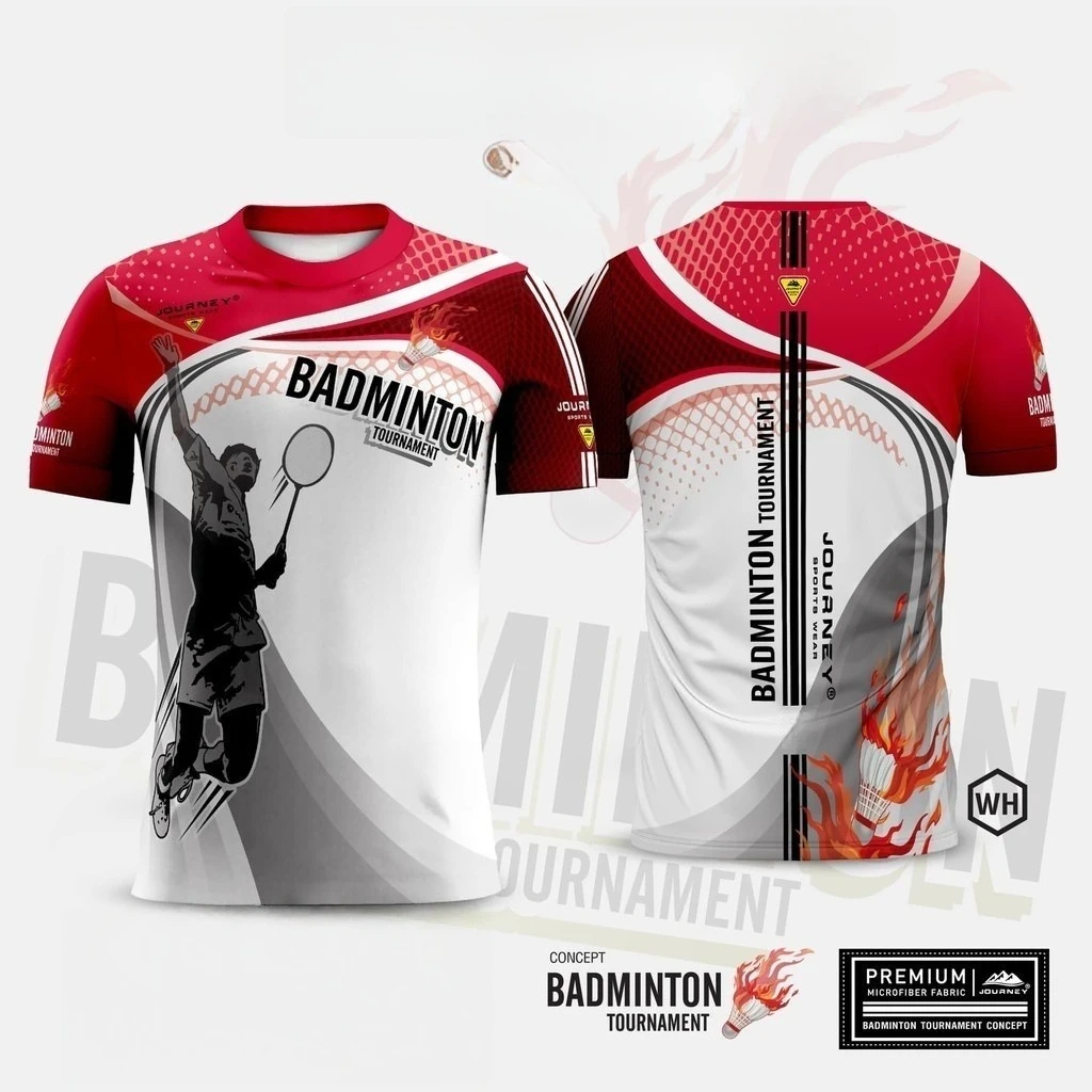 2025 BADMINTON T Shirt da uomo completamente sublimato Sport estivi Traspirante a maniche corte T-shirt con stampa 3D ad asciugatura rapida