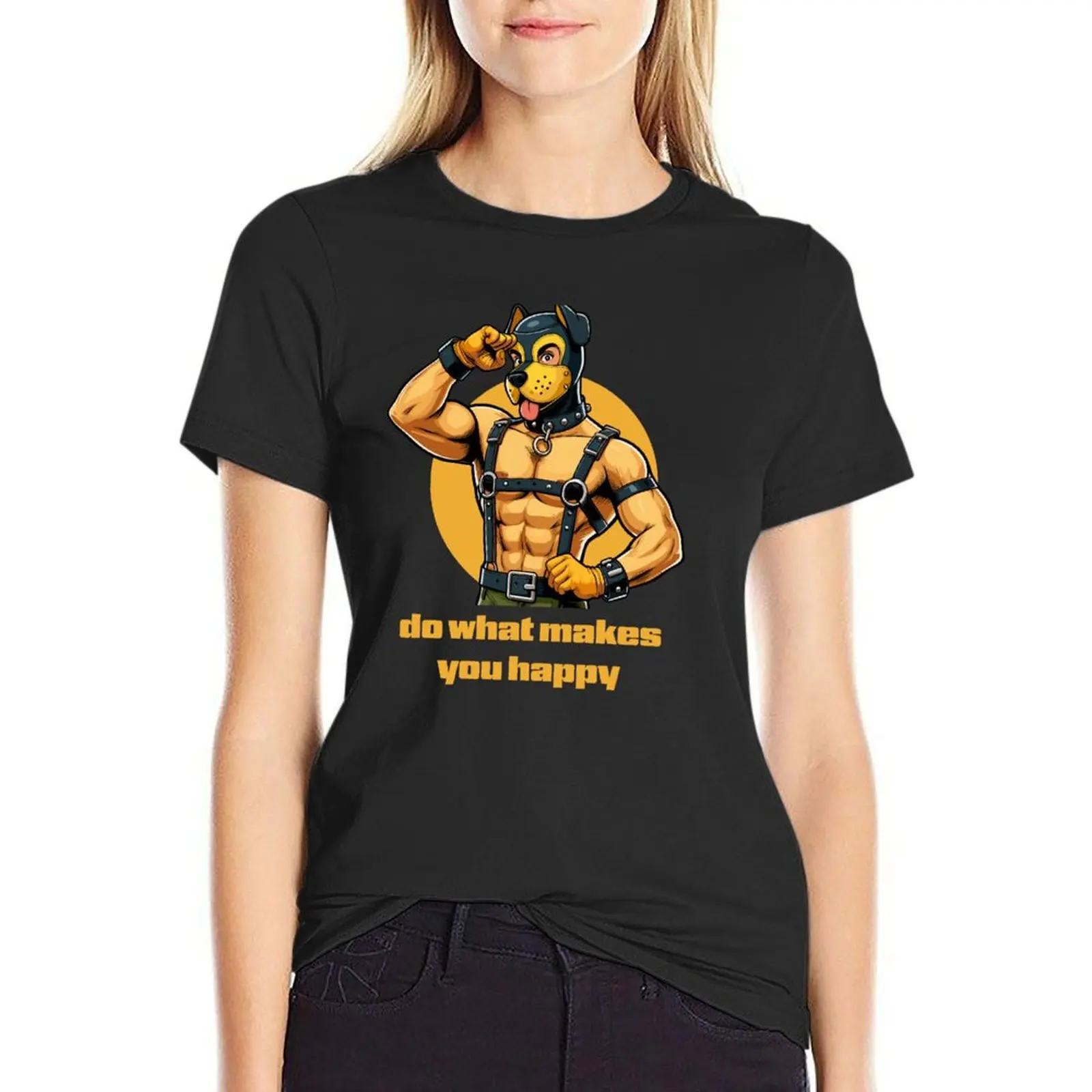 do what makes you happy T-Shirt oversized blanks plus sizes quick-drying oversized workout shirts for Women