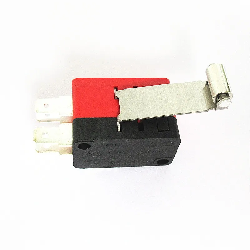 Double Micro Switch V-156-2C25 16A 250V Silver Contact 4.8mm Foot Long Handle with Copper Wheel