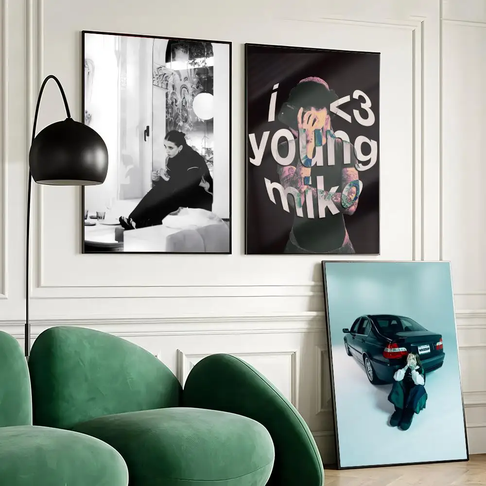 singer Y-Young Miko album Poster Waterproof Wall Art Sticker for Home Bar Decoration, Self-Adhesive Room Wall Decor Mural