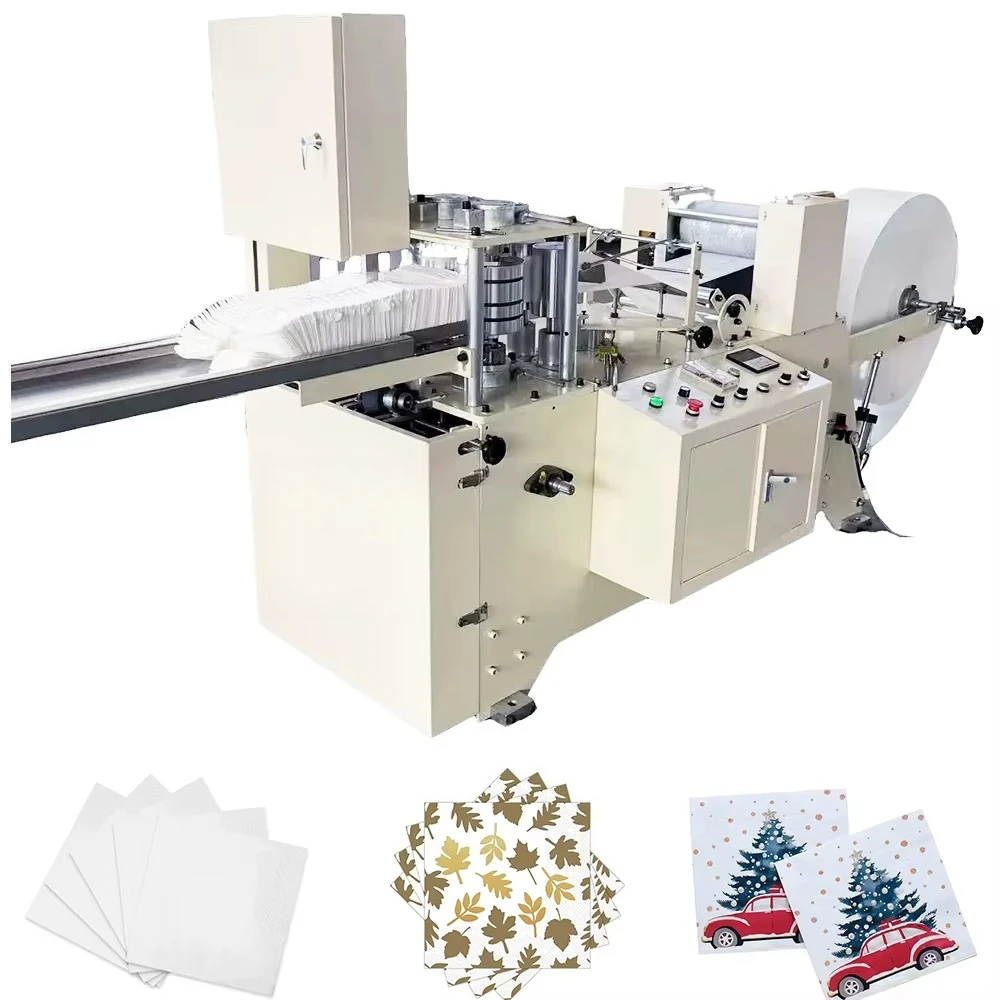 Small Automatic Napkin Tissue Paper Folding Making Machine for Home Business Use
