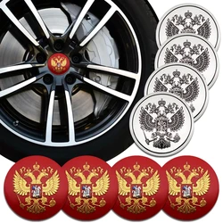 4Pcs 56mm Russia Flag Eagle Emblem Car Wheel Center Cover Stickers Hub Cap Decal For Lada Vesta Niva Granta Priora Vaz Xray 2110